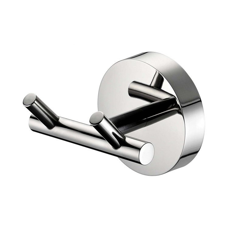 New Zinc Alloy Double Coat Hat Bag Clothes Hanger Hook For Wall