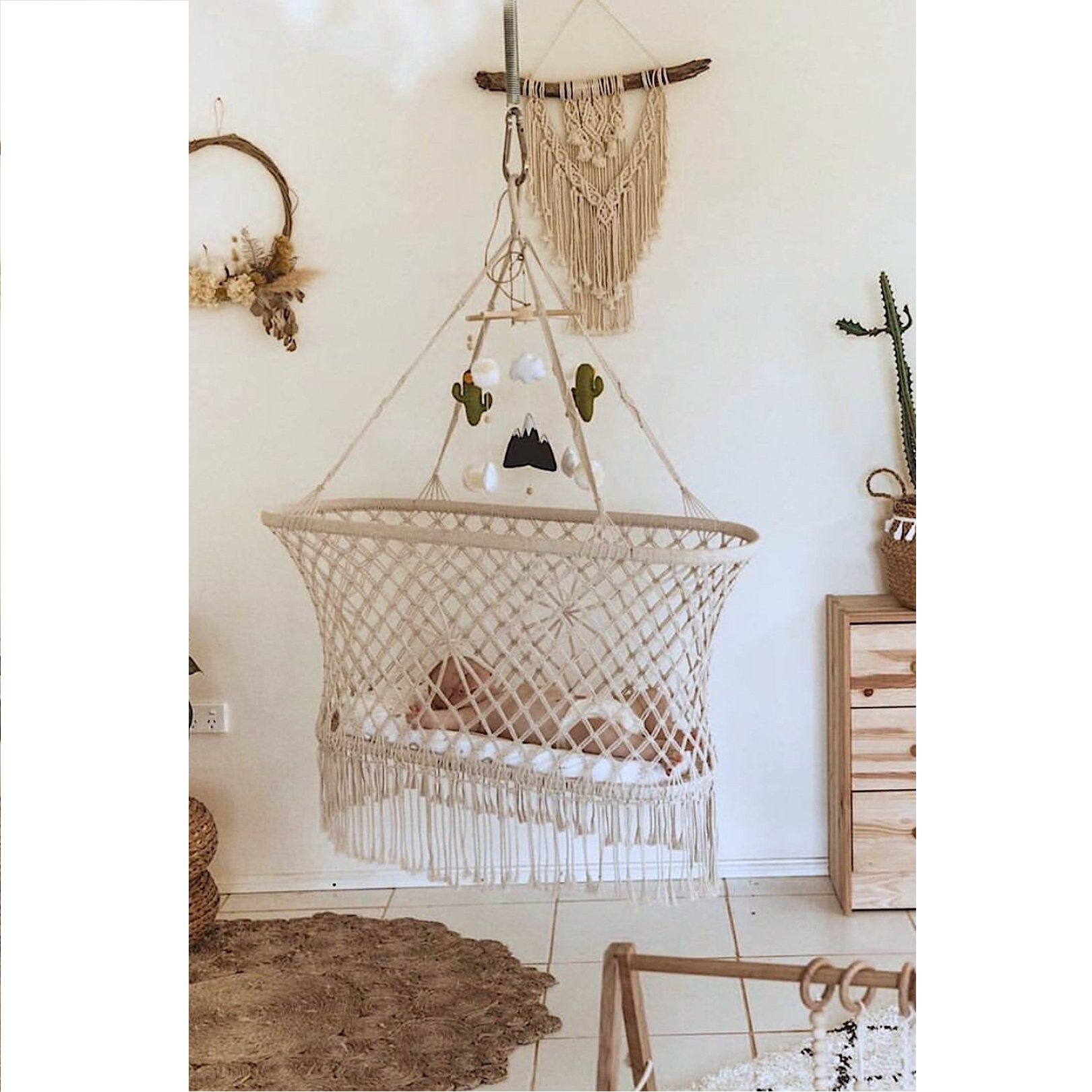 Новый индивидуальный подвесной детский макраме Boho, мягкий и удобный детский подарок для малыша