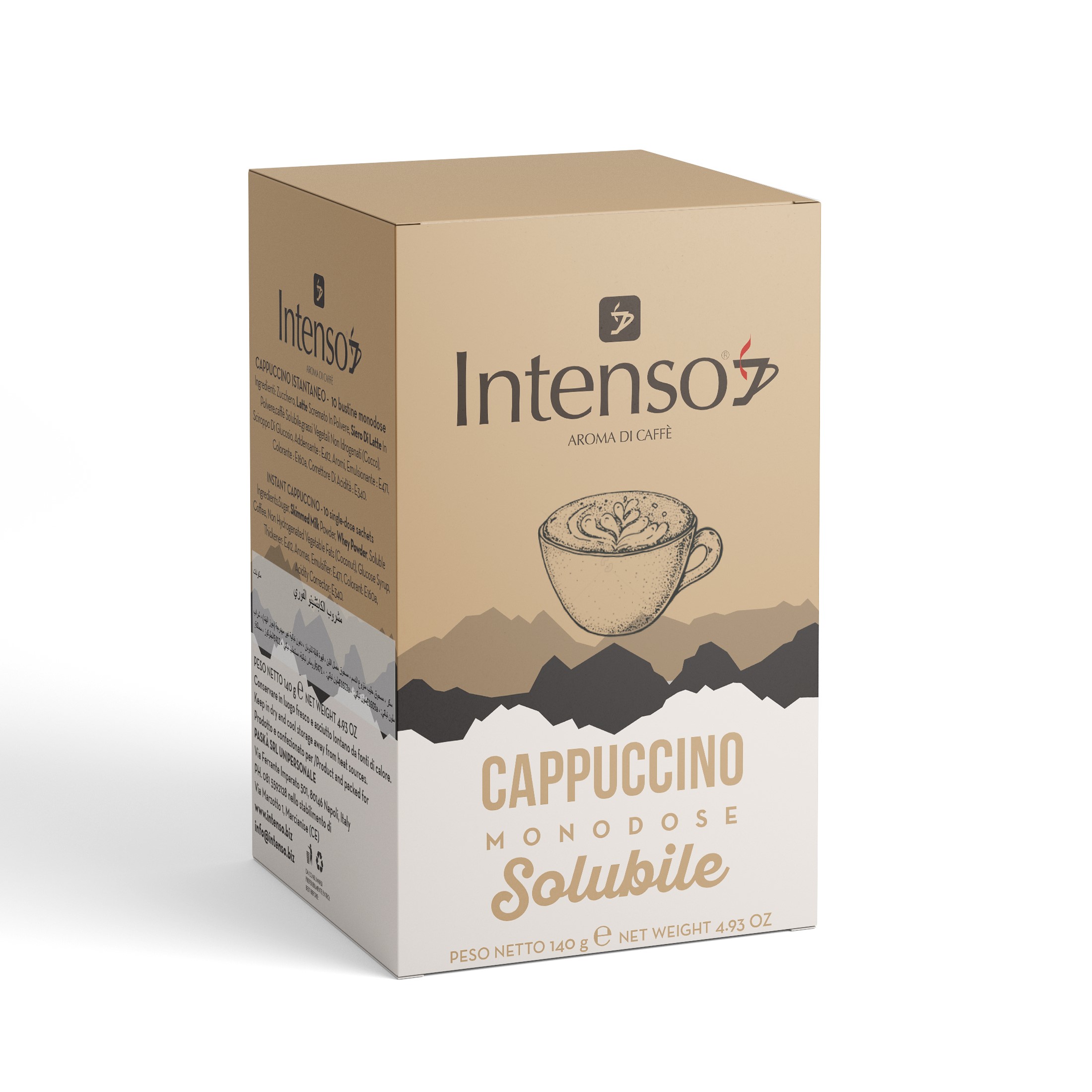 TOP QUALITY SINGLE-DOSE SOLUBLE CAPPUCCINO FOR HOME / HORECA