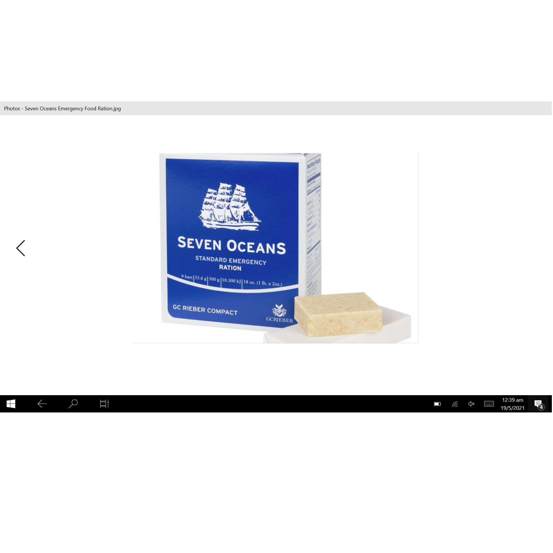 Water Safety Products LIFERAFT SEVEN OCEANS EMERGENCY FOOD RATION With Five years shelf Life