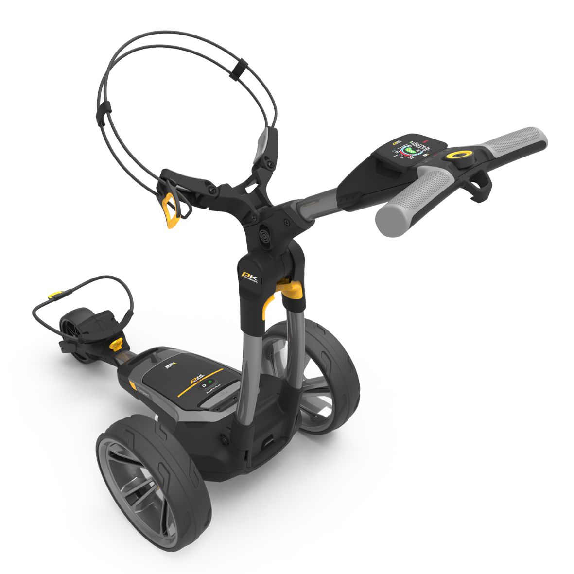 Новинка, в наличии, оригинальная электрическая тележка Powakaddy CT6 GPS для гольфа Gunmetal с 36 отверстиями, бесплатная доставка