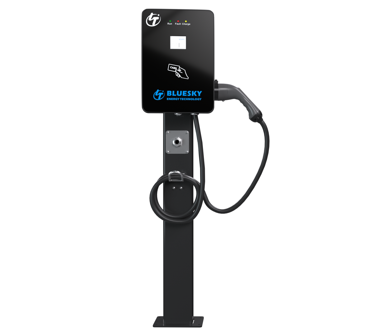 22kw AC EV зарядное устройство типа 2 с 2,4 экран 32a 3 фазы напольный 22kw ev зарядное устройство Полюс