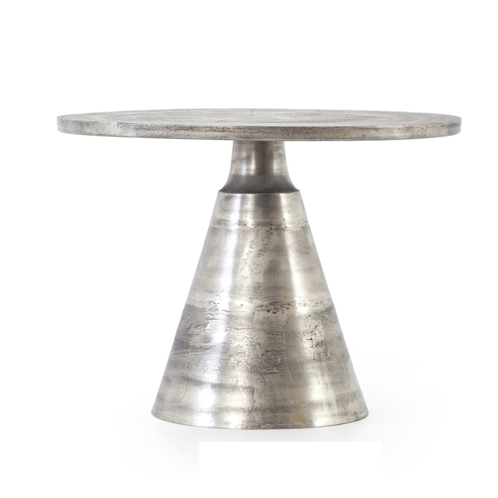 Aluminum Round Center Table Antique Nickel Living room decorative Round coffee Table Metal Furniture Customized for sale