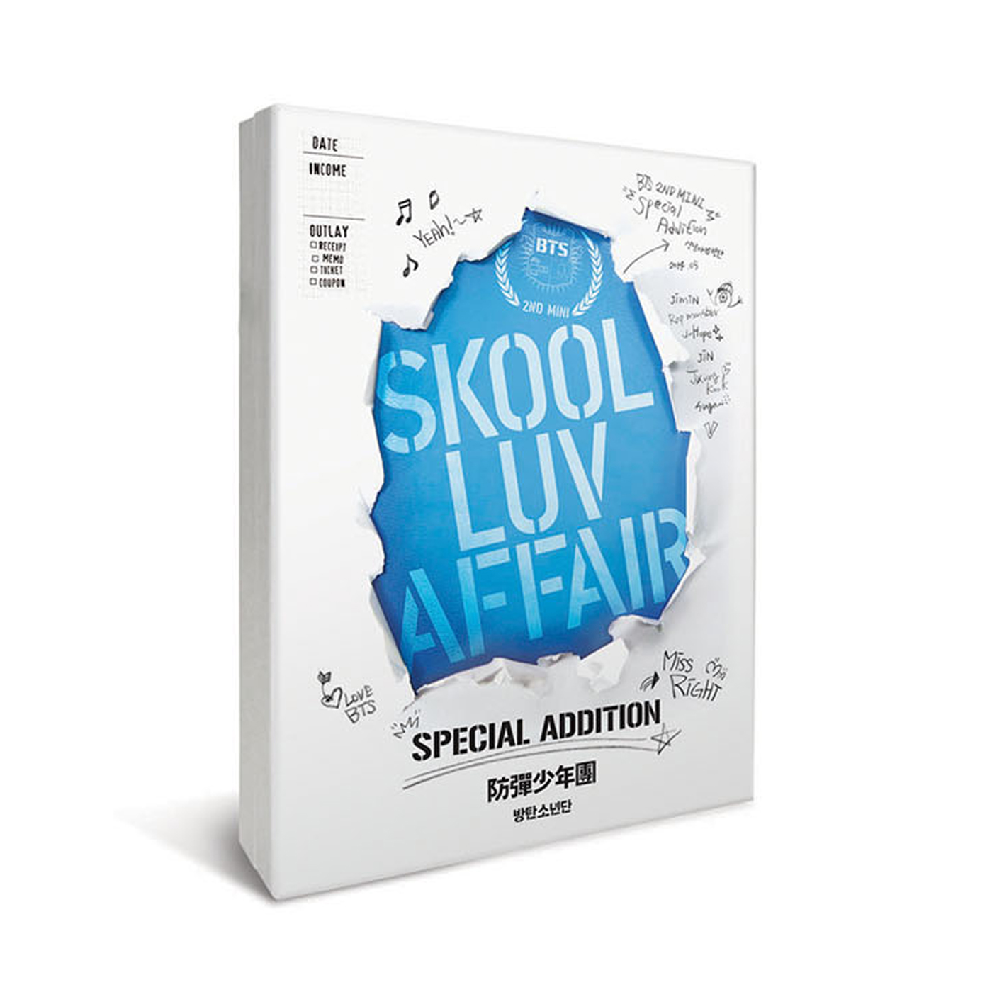 [Официальный BTS] K-pop альбом BTS Skool Luv специальное дополнение (1CD + 2DVD)