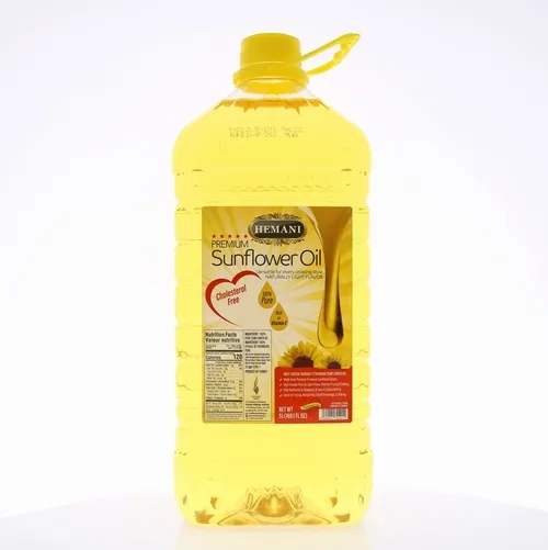 Refined and unrefined sunflower oil