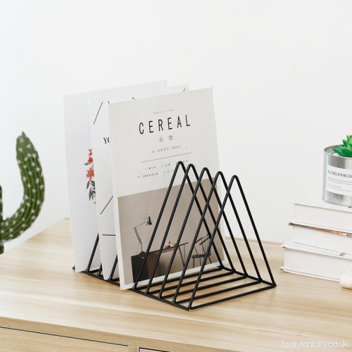Black Iron Letter Paper Rack