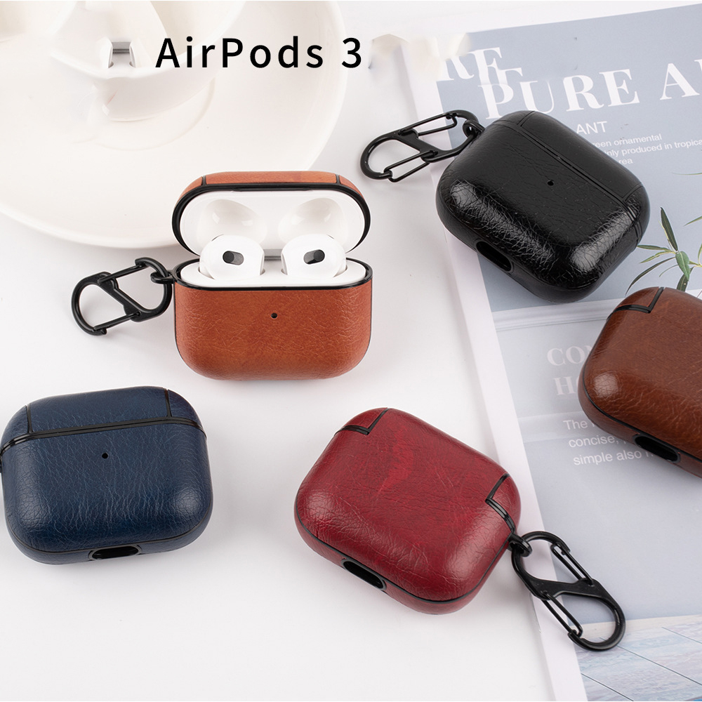 Suitable for airpods 2 Case luxury leather wireless headset protective shell 1 airpods Pro case 3 protective cover full-cover