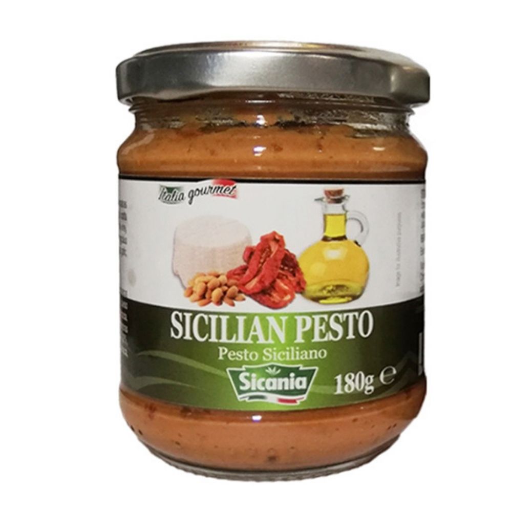 Best Quality Sicilian Pesto Dried Tomato with Ricotta Cheese and Eggplants for Pasta