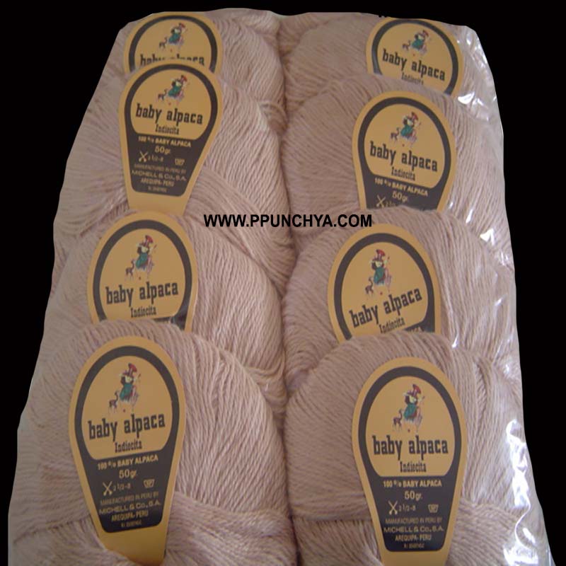 Baby Alpaca yarn in Skeins 4/9 Indiecita High quality Ppunchay Peru Andean Ethnic Soft RJ9054 Color Hand Knitting