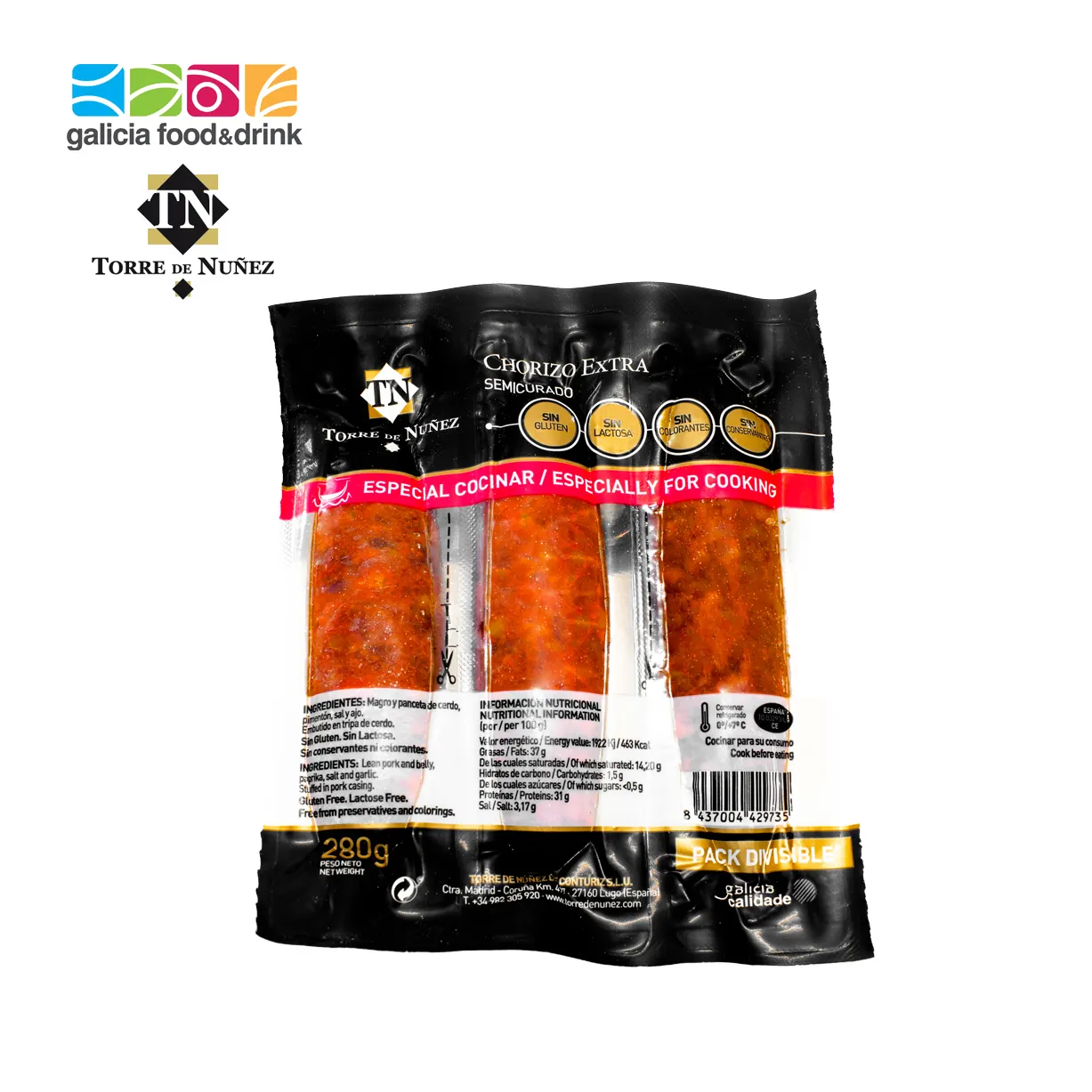 Premium Semi-cured Chorizo  3 Pack | 280 G [Torre Nunez]