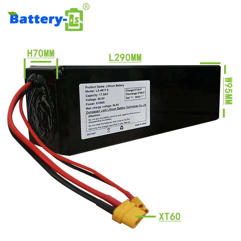 Battery-ls professional manufacturer 48V 17.5AH lithium battery pack with bms for E-bike customize battery