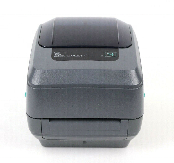 Термопринтер для этикеток Zebra GK420t с блоком питания и USB-кабелем