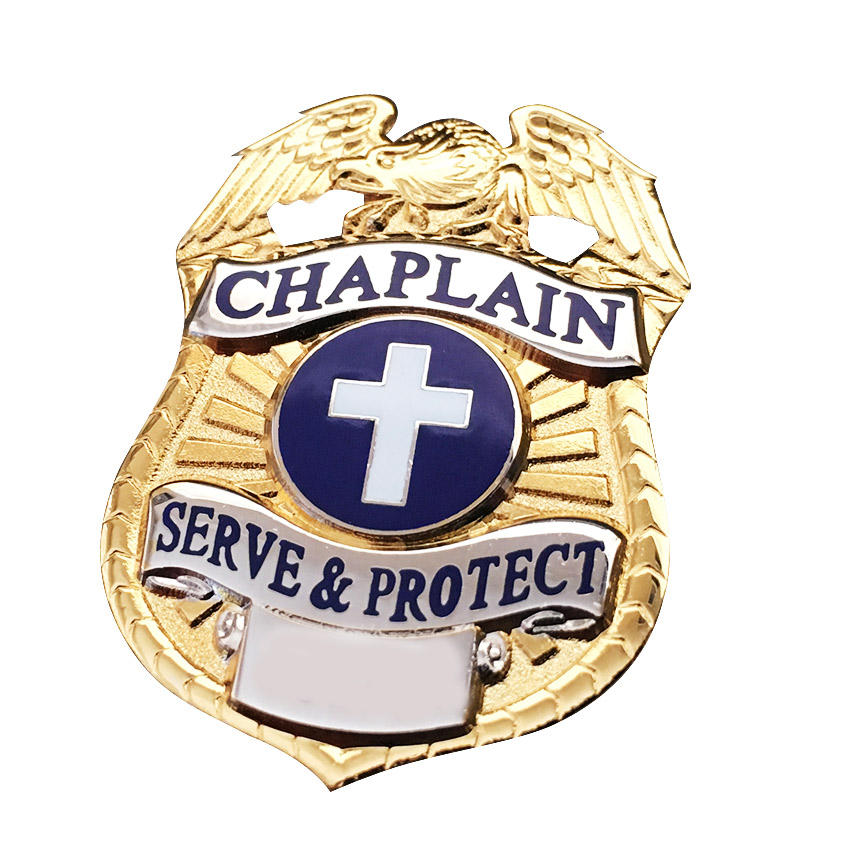 Manufacturer quality custom metal global chaplain badge