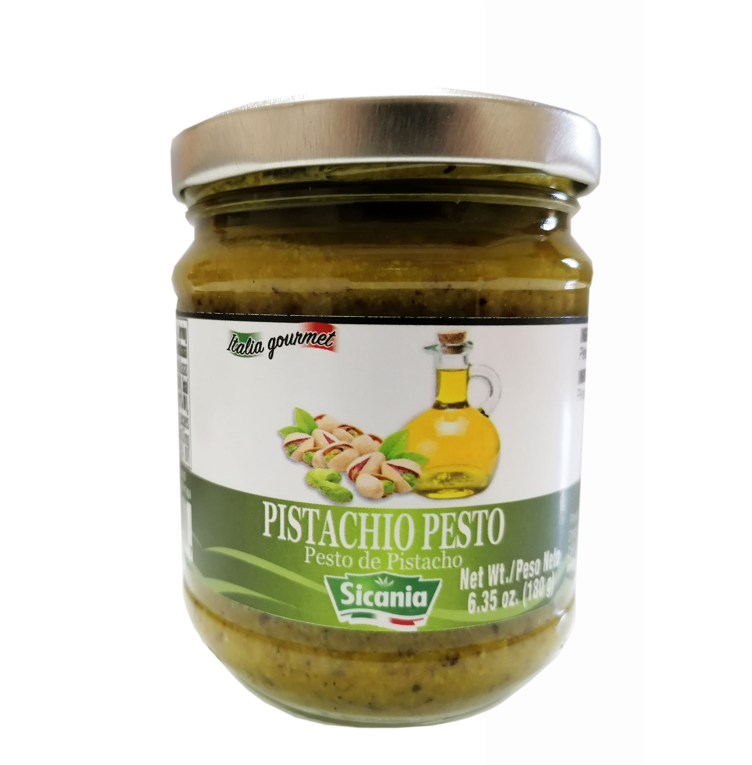 Italian Pistachio Pesto Pasta Sauce in jar 180g Ready To Eat