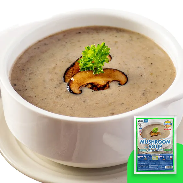 Restaurant Grade Ready Meal - Vegetarian Mushroom Soup with Fresh Herbs With Best Taste Suitable For Cafe & Restaurant