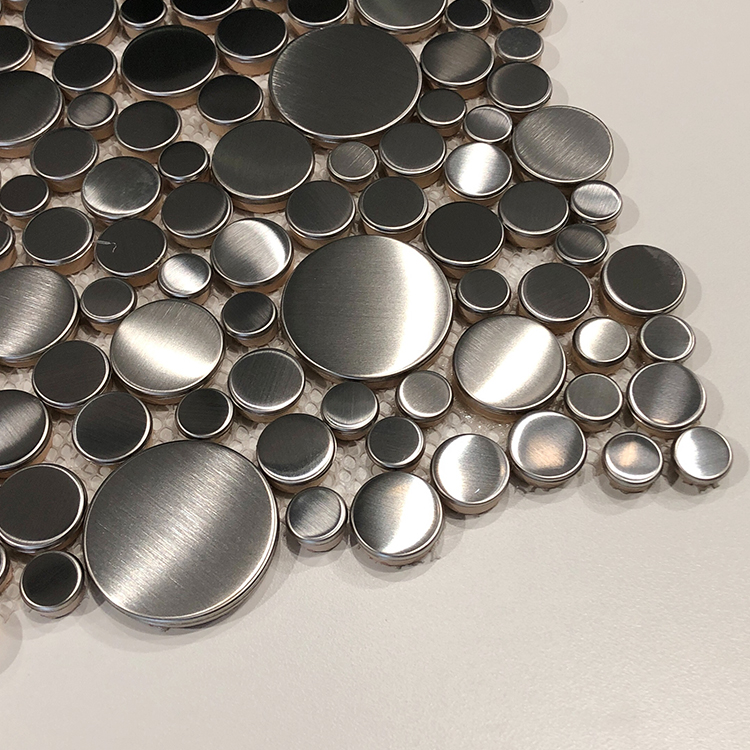 Внутренняя настенная панель DecorGold цвета розового золота PVD, зеркальная мозаичная плитка из нержавеющей стали