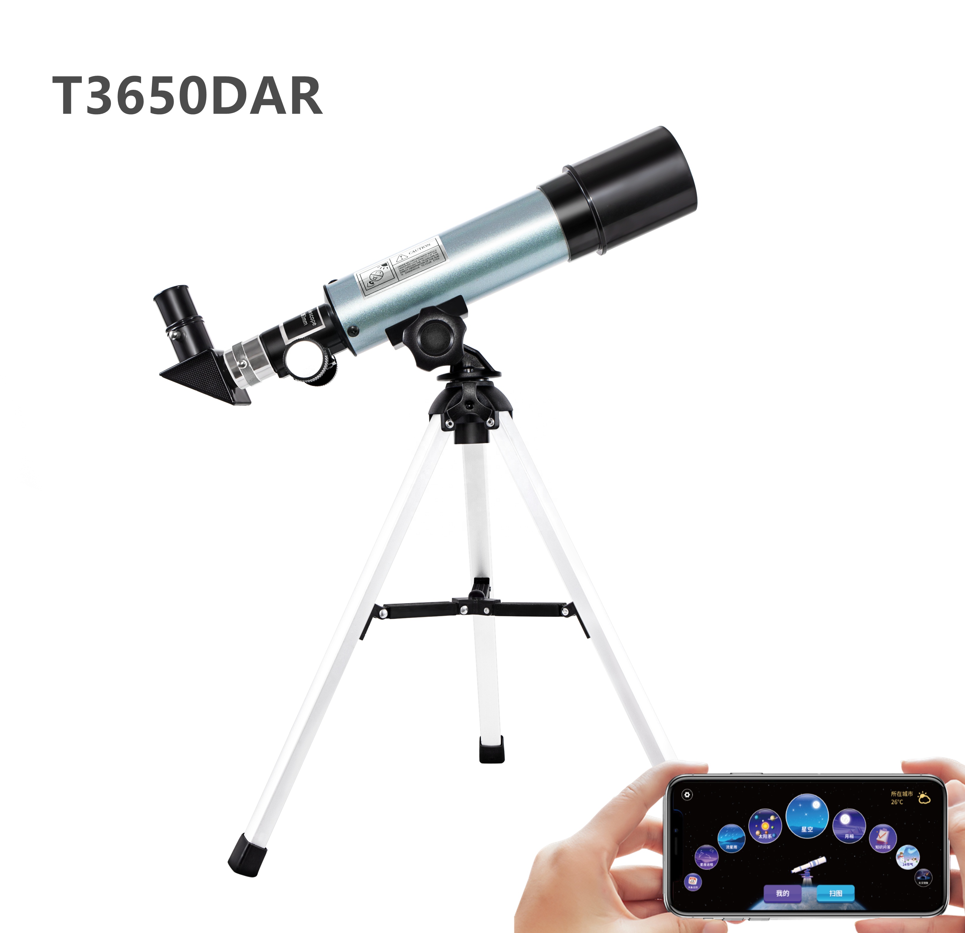 90X Outdoor Refractor Telescope Refractive AR Telescope for Kids Beginners