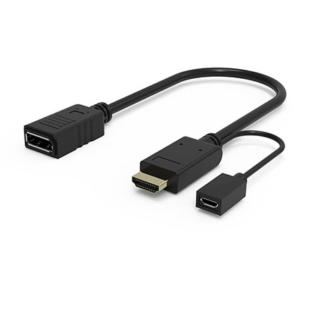 Преобразователь HDMI в DP, адаптер порта USB, кабель Micro OTG и питание, совместимый с устройствами для потоковой передачи ТВ