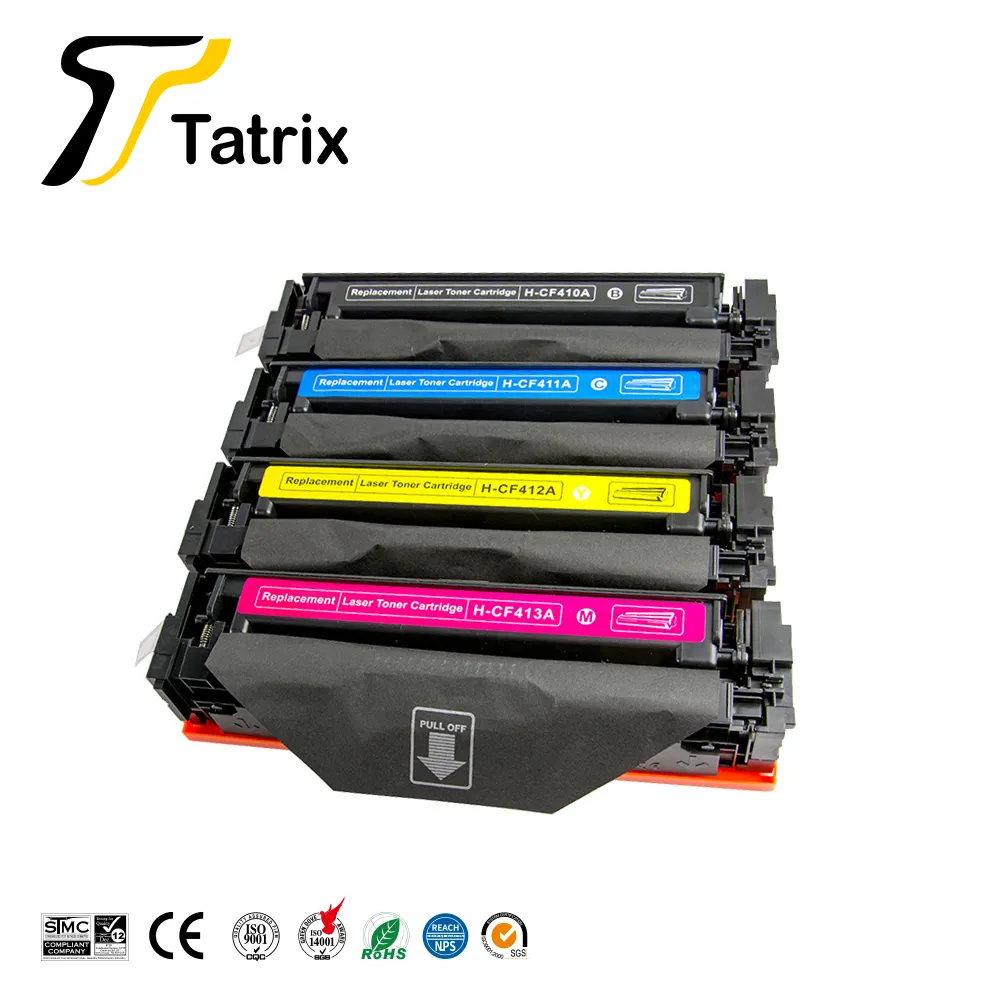 Tatrix CF410 CF410A  toner Compatible Laser Color Toner Cartridge 410A CF410A CF411A CF412A CF413A for HP Printer M452dw M452nw