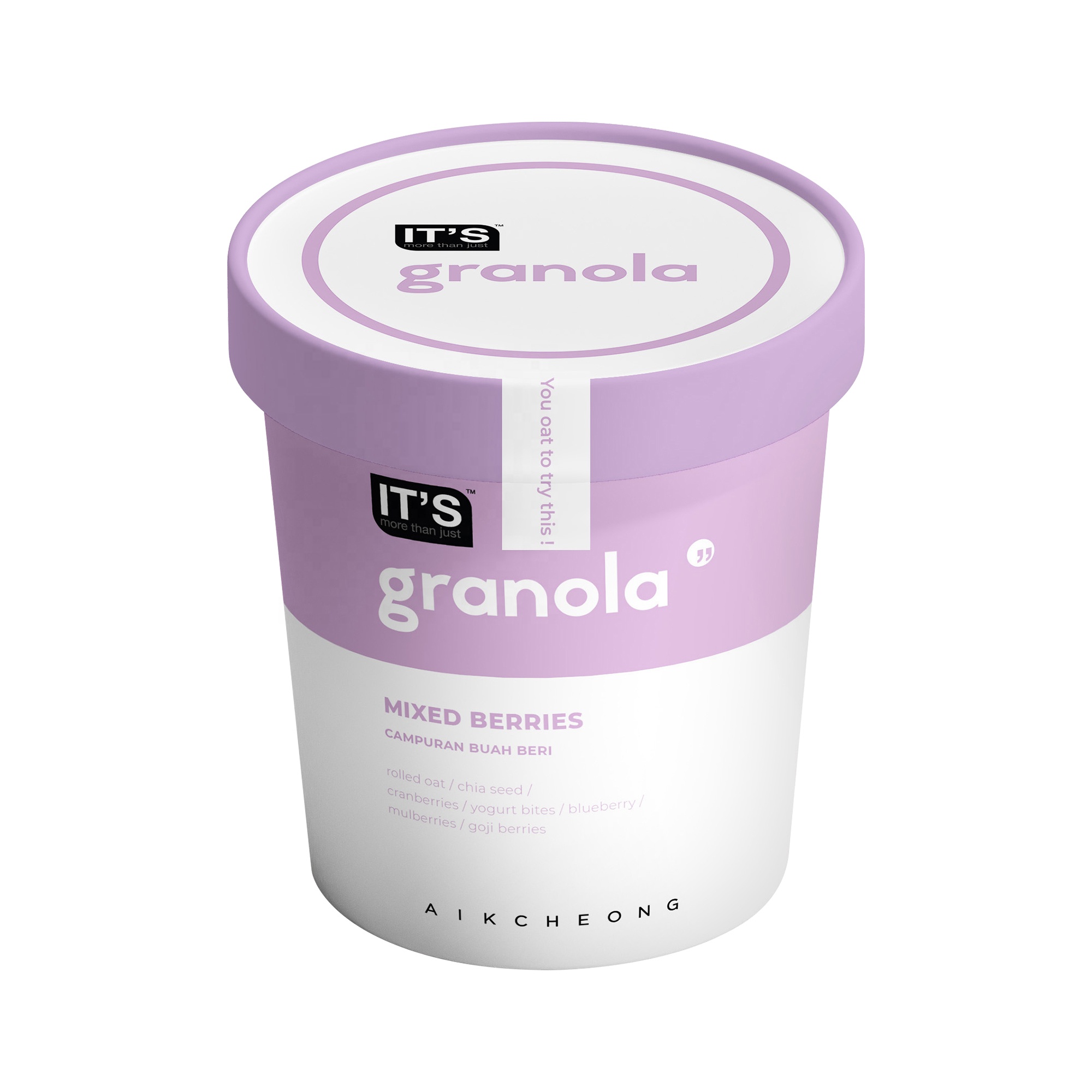 Aik Cheong Granola смешанные ягоды чашка (это больше всего) Малайзия вес нетто 50 г