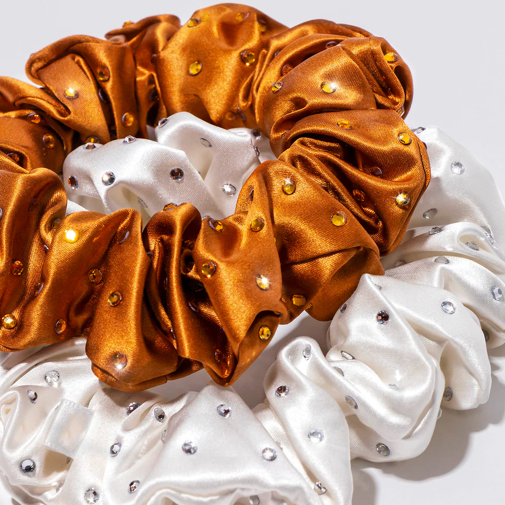 2022 Новое поступление маленькая Хрустальная scrunchies шелк тутового шелкопряда резинка для волос для девочек, комплект из 3 вещей, комплект для волос аксессуары для волос резинка для волос из латекса
