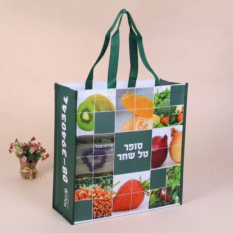 Оптовая продажа, Экологически чистая многоразовая сумка для покупок Ecobag продуктов с принтом на заказ, ПП ламинированная Нетканая сумка для покупок
