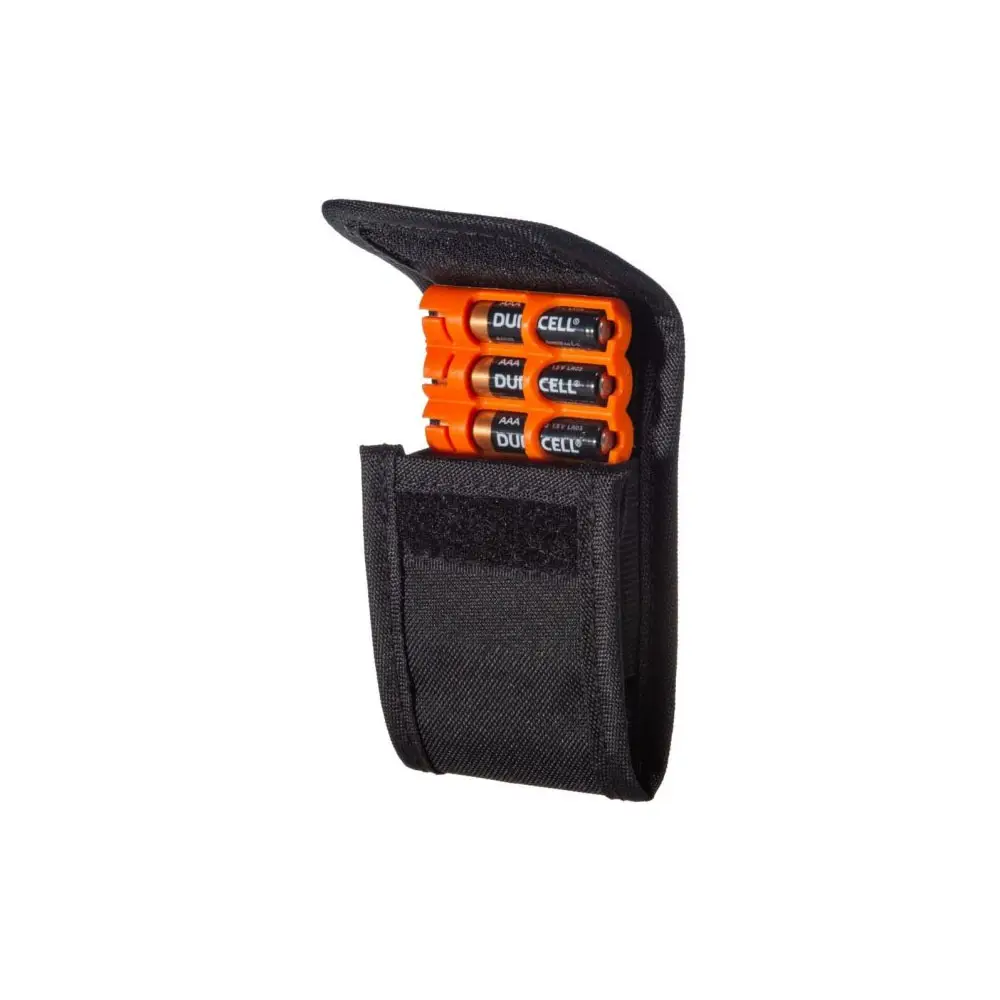 Storacell Narrow Pouch Caddy Black Case Battery Holder Compact Easy Dispenses Batteries Caddy with One Hand Safety