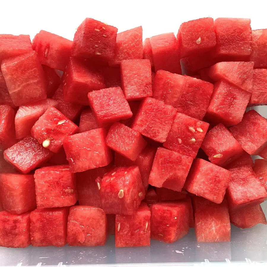 Export Quality No additives Open Air Cultivation Type Refreshingly Sweet Fruity Taste Frozen IQF Watermelon