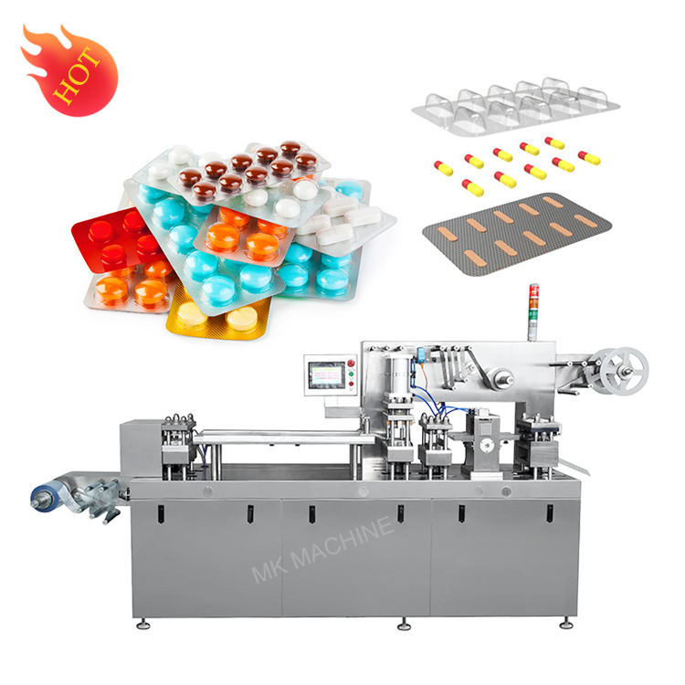 Automatic small hot sealing pharmaceutical soft gel pill capsule tablet blister packing machine