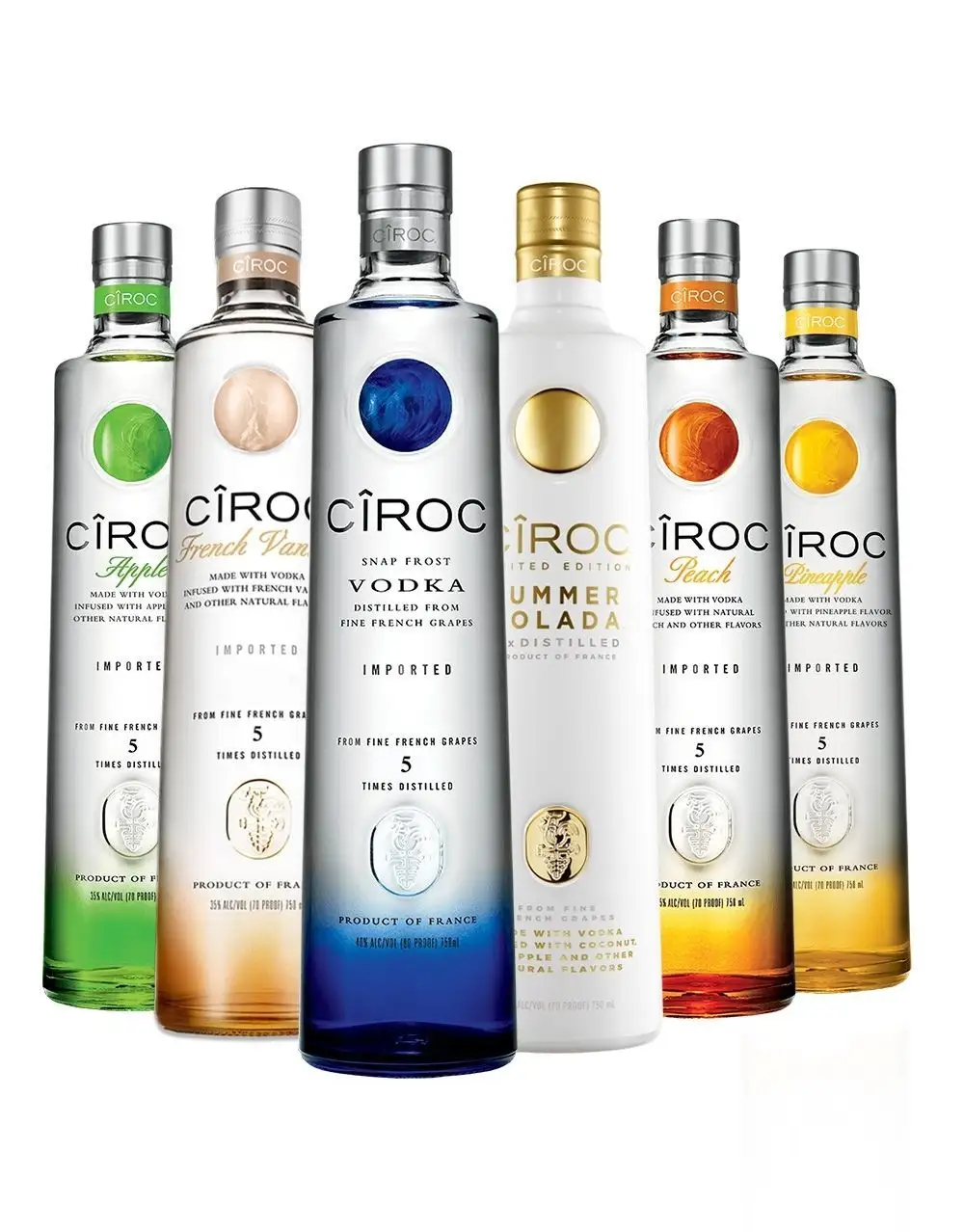 CIROC Vodka, 375ml,750 mL, 70 Proof (Made with Vodka Infused with Natural Flavors)