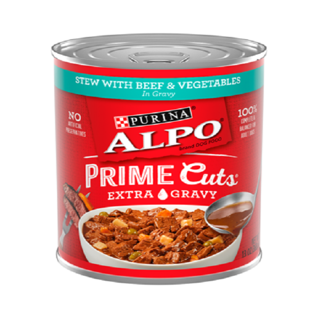 (12 Pack) ALPO Prime Cuts Stew With Beef & Vegetables in Gravy Wet Dog Food - 13.2 oz. Can (12 Pack) ALPO Prime Cuts Stew With B