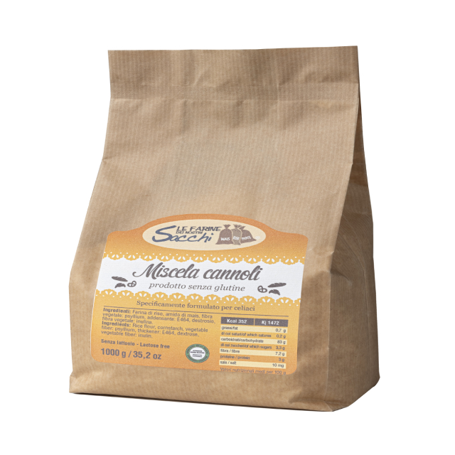 Made in Italy lactose free Gluten free mix for cannoli