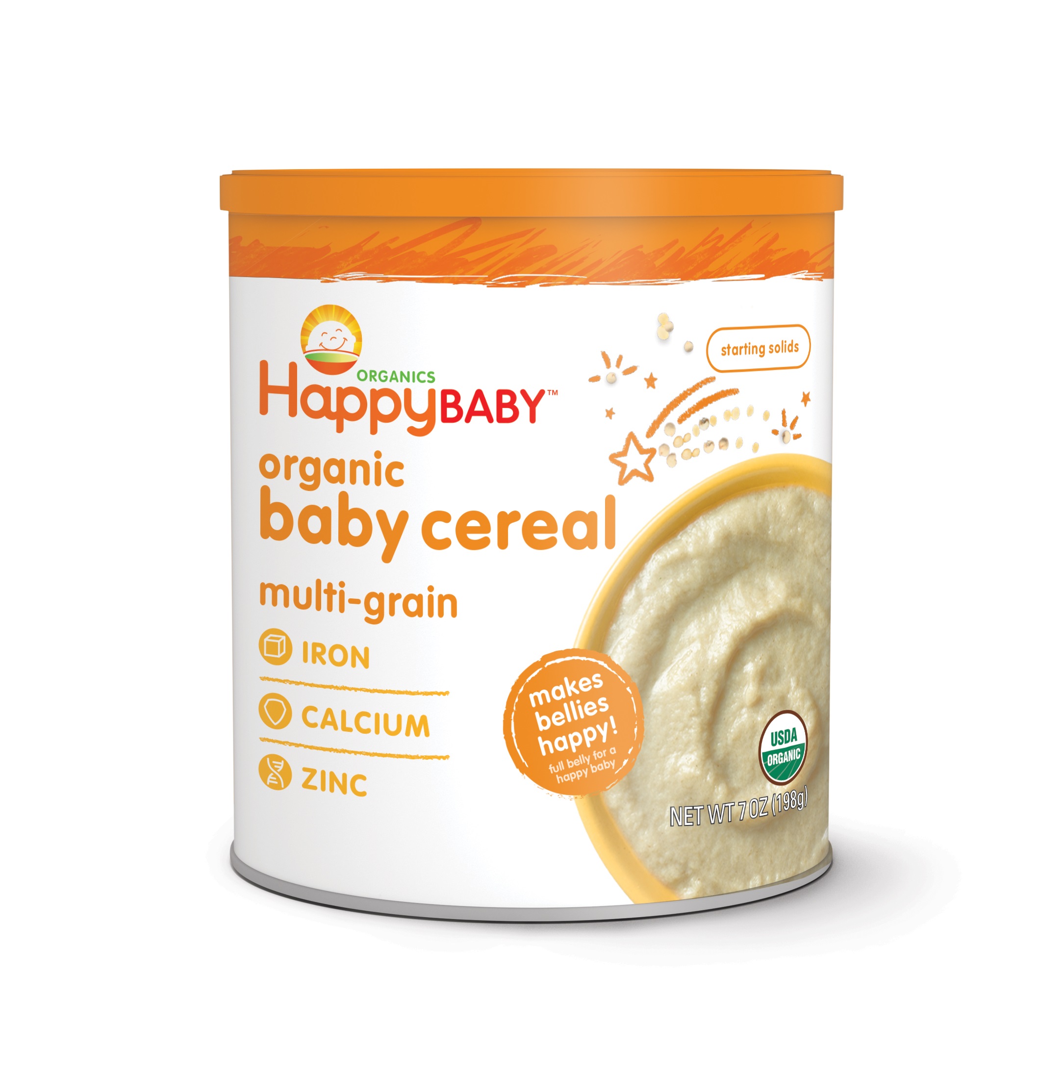 Premium Happy Baby Organic Certified Baby Cereal Multi-grain Baby Food No Artificial Colors or Flavors
