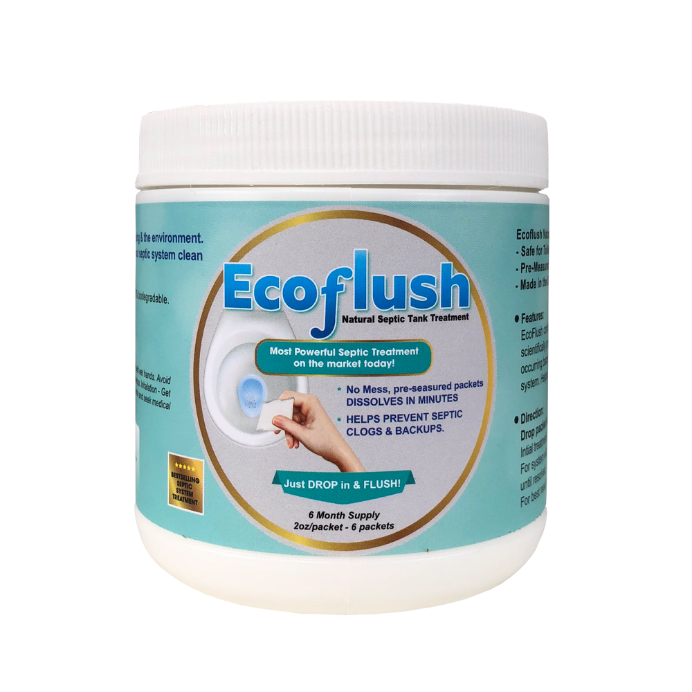 EcoFlush-поставка 6 месяцев-натуральная септическая емкость в экологичной упаковке
