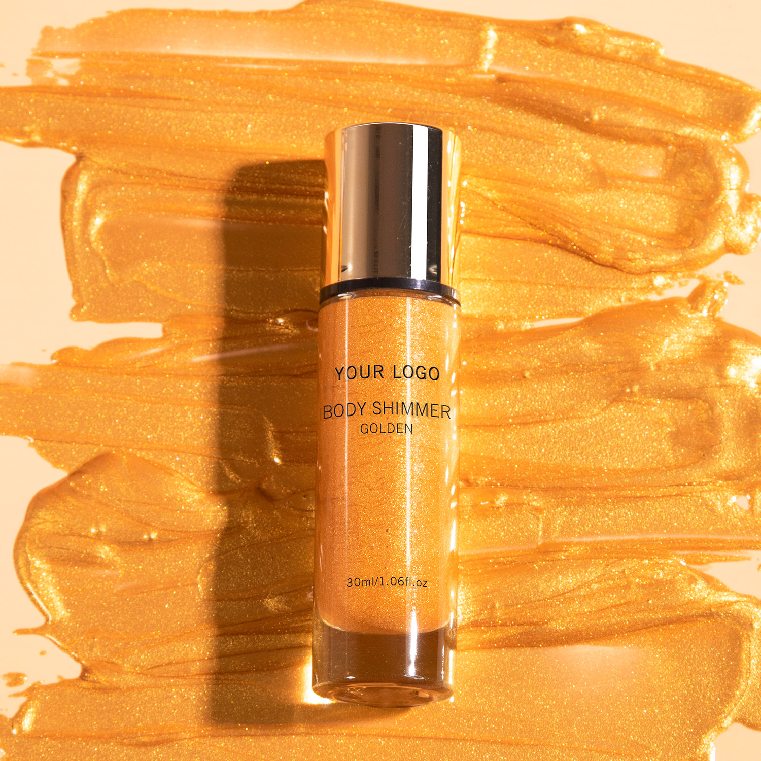 High Quality Custom Logo Shimmer Body Dry Oil Organic Vegan Waterproof Face And Body Glow Private Label For Dark Skin