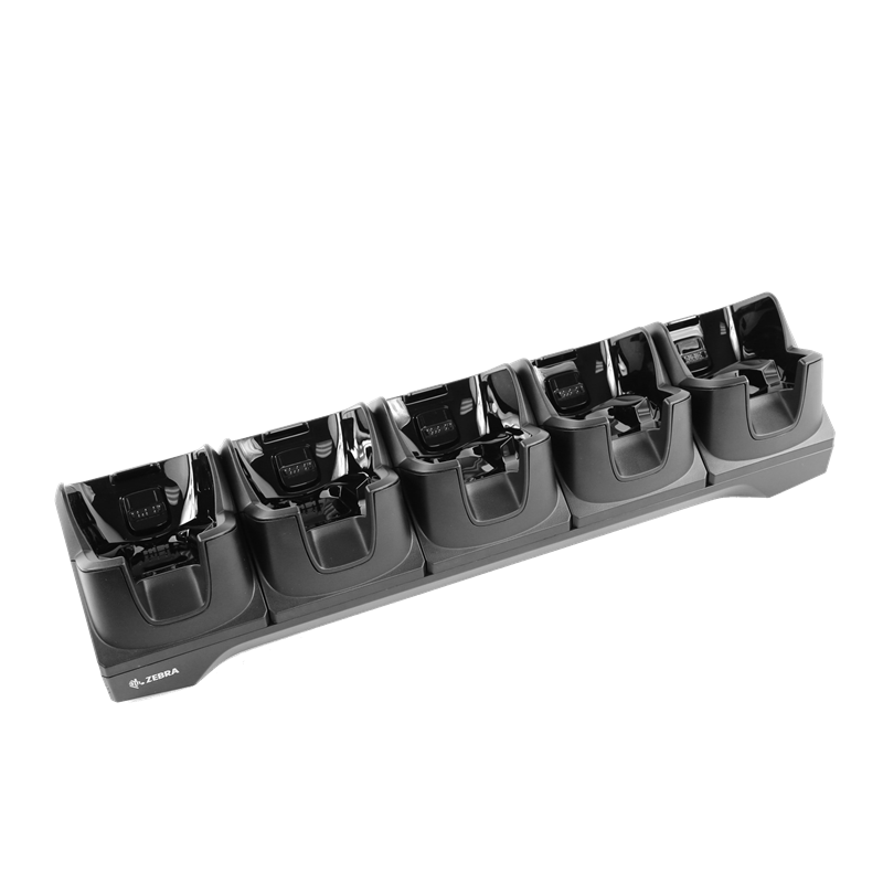 Зебра CRD-TC8X-5SETH-01 - 5 Слот Ethernet колыбели, заряжает до пяти устройств и обеспечивает связи Ethernet.