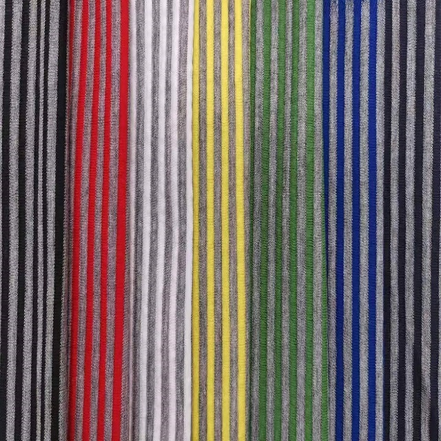 Полиэстер/хлопок пряжи окрашенные трикотажные ткани из 250gsm 165cm-stripe дизайн
