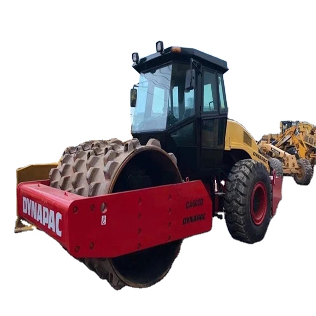 Подержанный дорожный каток dynapac ca602 с овечьей ножкой, подержанная виброуплотнительная накладка dynapac ca602d