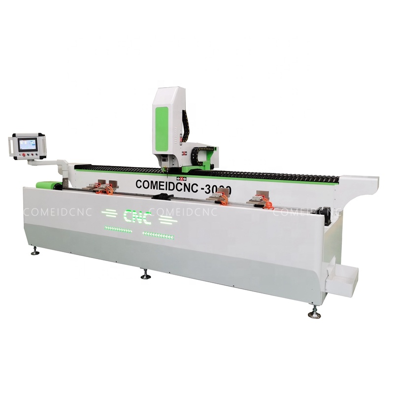 Low noise CNC milling machine aluminium extrusion profile drilling machine for window and door copy router