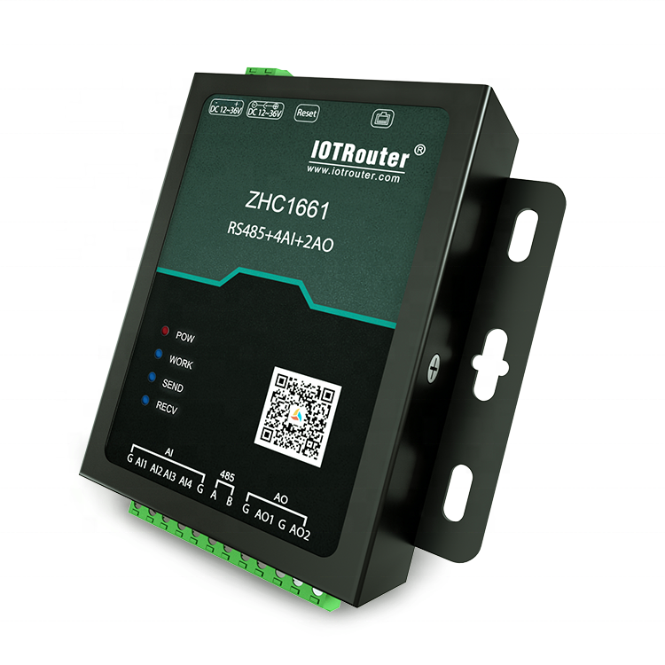Модуль GPS Ethernet шлюз MQTT 4AI 2AO аналоговый датчик сбора данных RS485 DTU ZHC1661