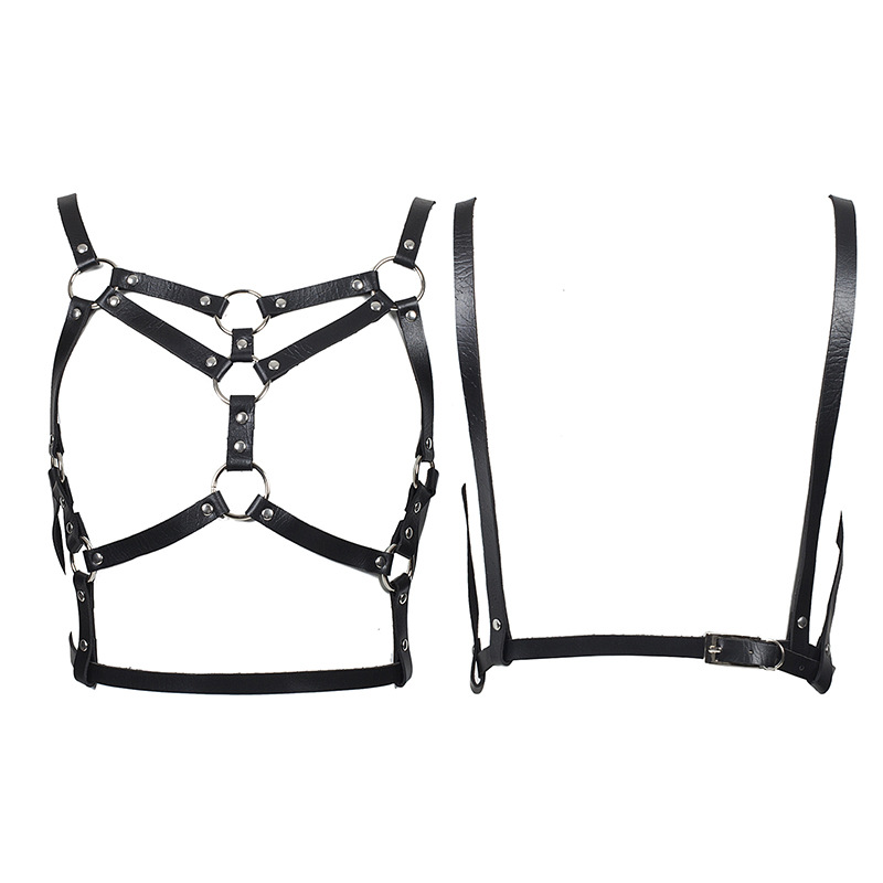 sexy Women Leather Harness Fashion Punk Street Strap goth Bondage Belt Straps punk Adjustable Buckle Garter chest Body suspender