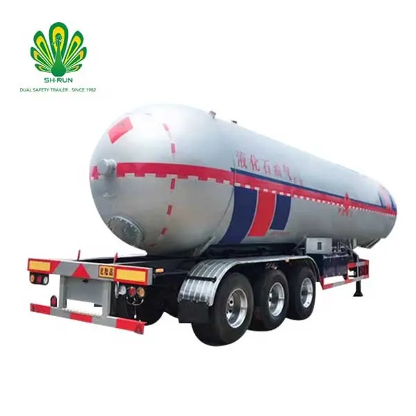 ASME Standard 3 axle 25 tons LPG tank transport tanker gas truck tank semi trailer for sale