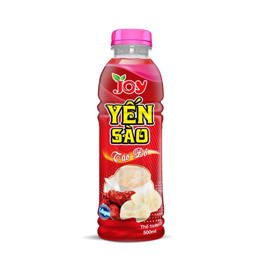 JOY Soft Drink 500ml Plastic Bottle Bird's Nest Fruit Juice Jujube Juice with Rock Sugar Viet Nam Brand