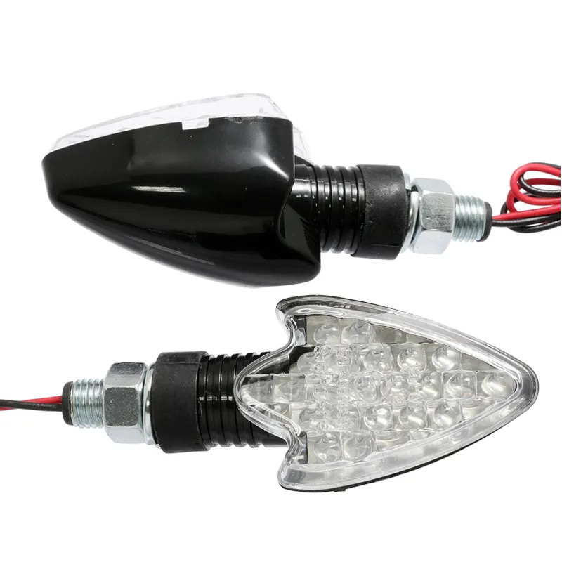 Universal Motorcycle Indicators With E-marked Black Base Clear Lens Arrow Light LED Motorcycle Lighting System