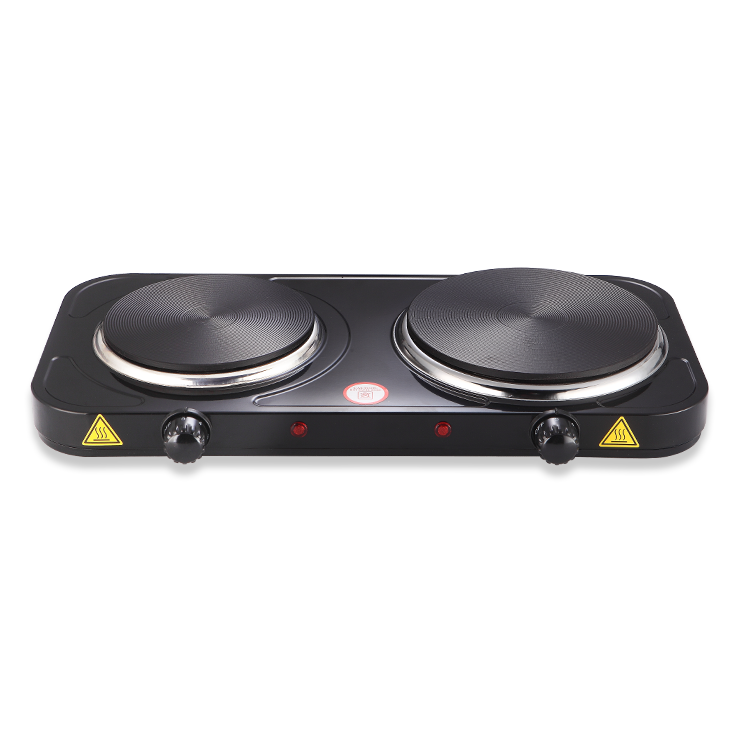 2500W stainless steel housing electric hot plate hob with double solid hotplates