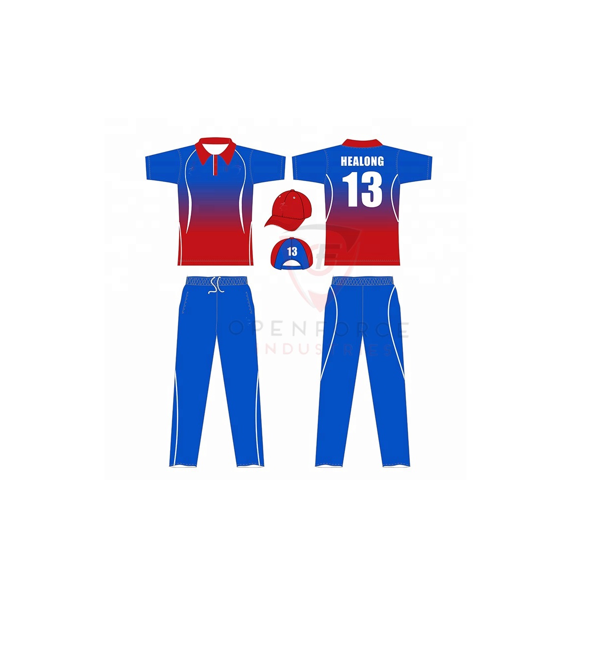 Cricket Uniforms Men's Sports Jersey, Trouser Customized Team Name Sports Cricket Uniform Set | Openforce Industries