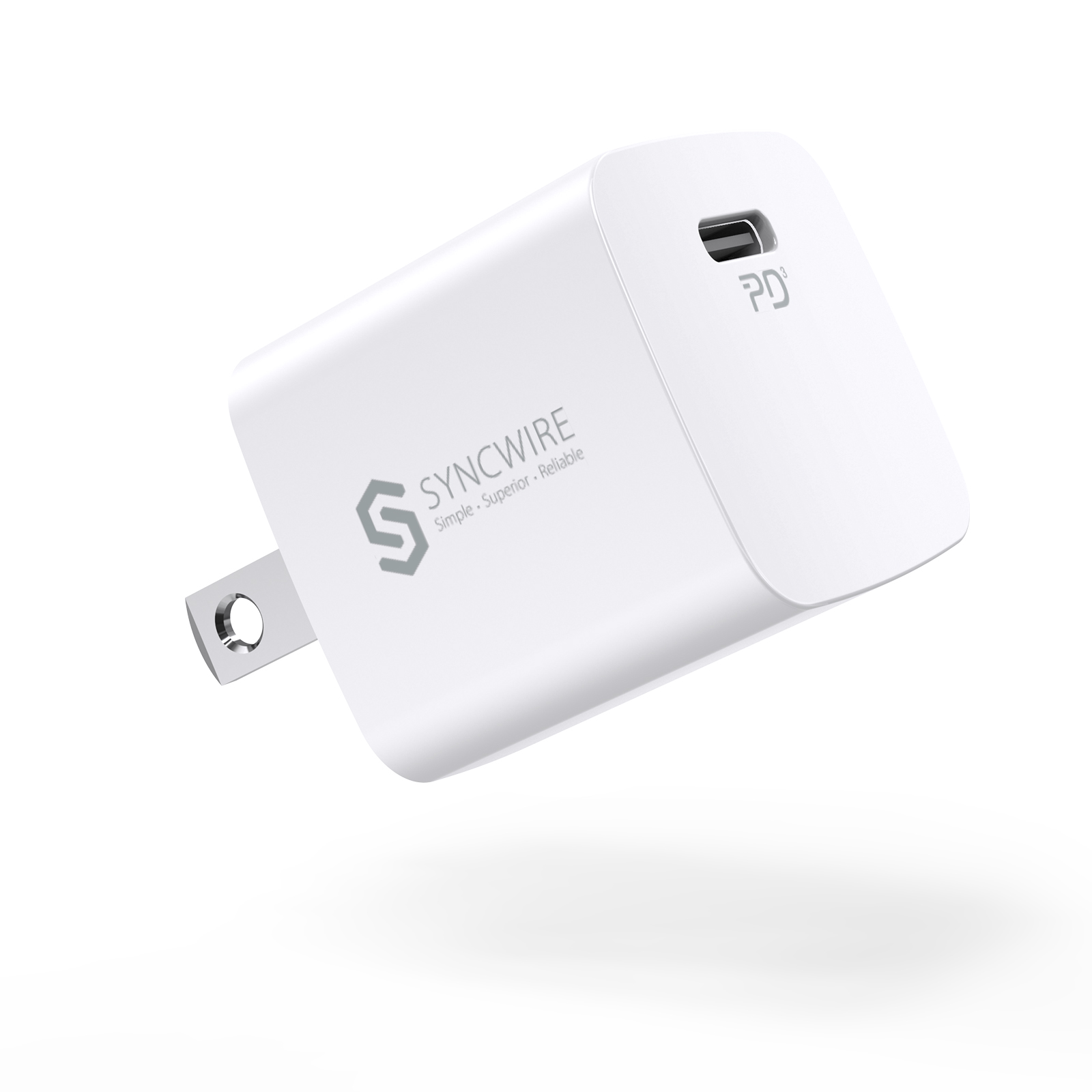 Сетевое зарядное устройство Syncwire 20 Вт PD Halee White