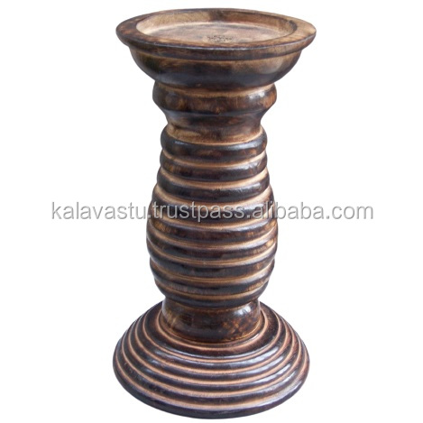 Best Quality Of wooden pillar candle holder