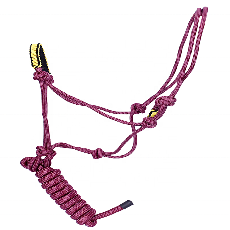 Classic Equine Strong Heavy Duty Horse Rope Halter with Lead