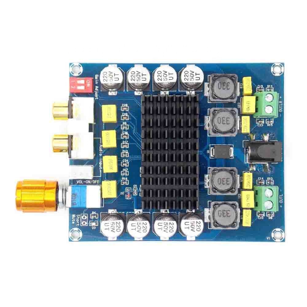 Taidacent высокой мощности цифровой усилитель мощности TDA7498 2x100 Вт автомобильный усилитель Позолоченные обновления XH-M512 класса D автомобильный усилитель